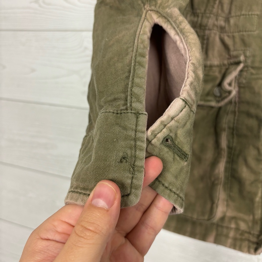 Free People Not Your Brother’s Military Style Jacket Size Small Olive Khaki Moss - Picture 4 of 16